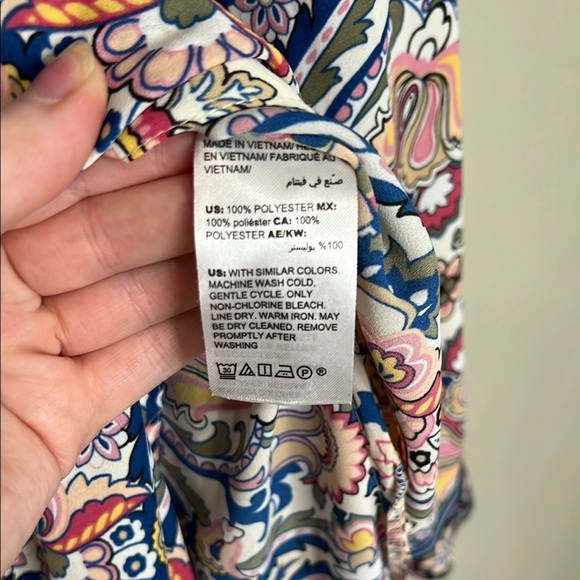 Chicos Long Paisley Cardigan Women’s 0 (us 4/6) - Picture 10 of 12